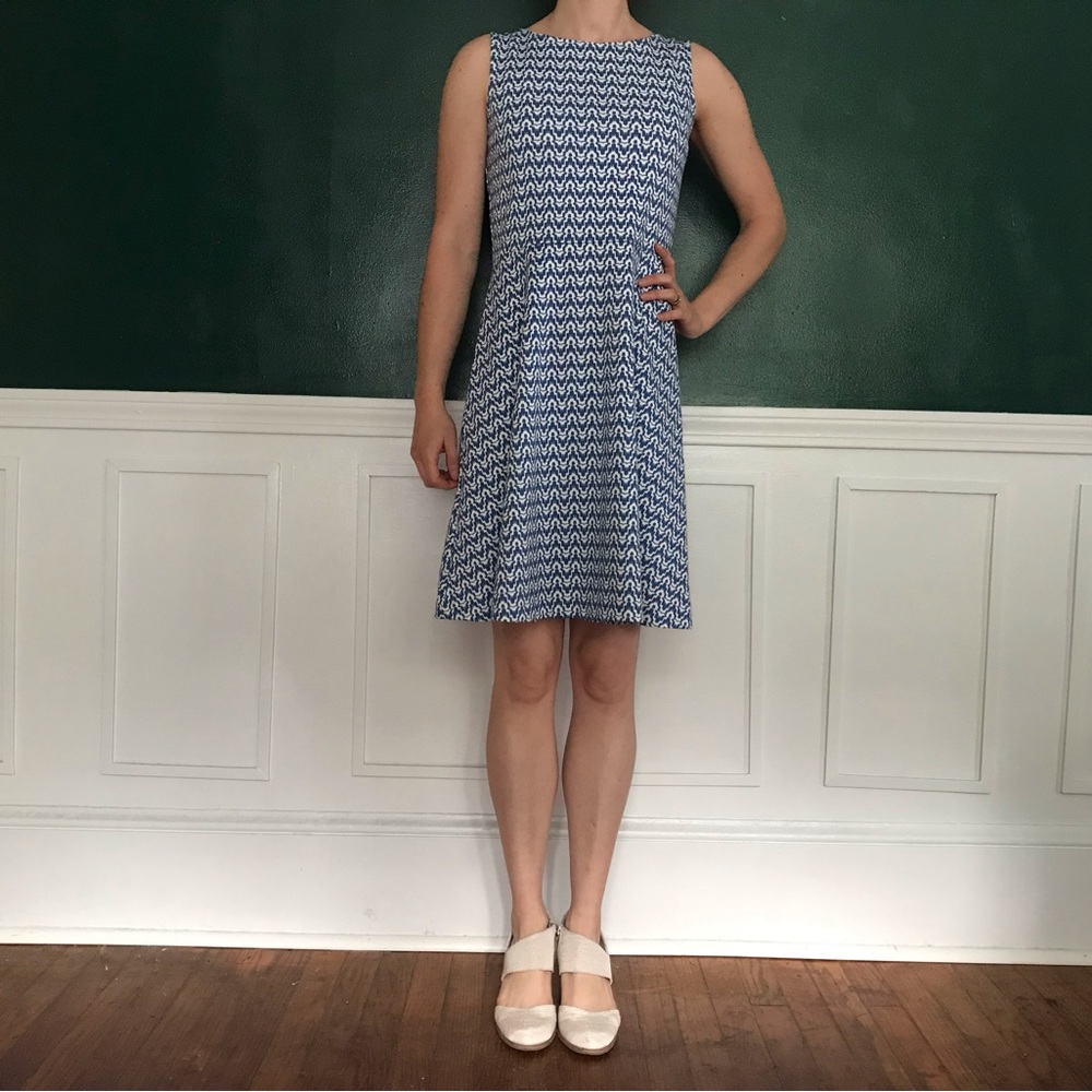 Talbots Blue Ikat Sundress